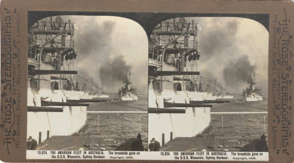 The Rose Stereographs - USS Wisconsin, Sydney Harbor