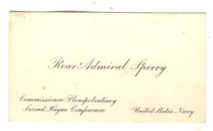 Calling Card Rear Admiral Sperry 001