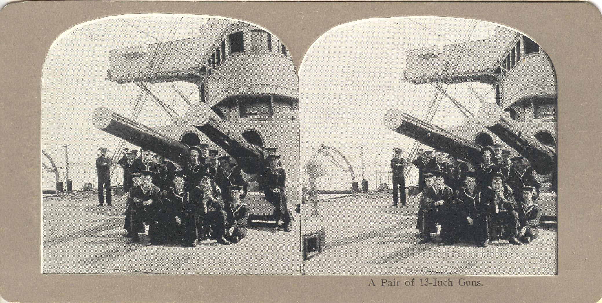 Around the World with Uncle Sam - Pair of 13-inch Guns.