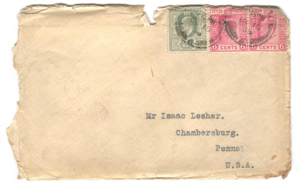 Ceylon Letter 2 - Cover 001