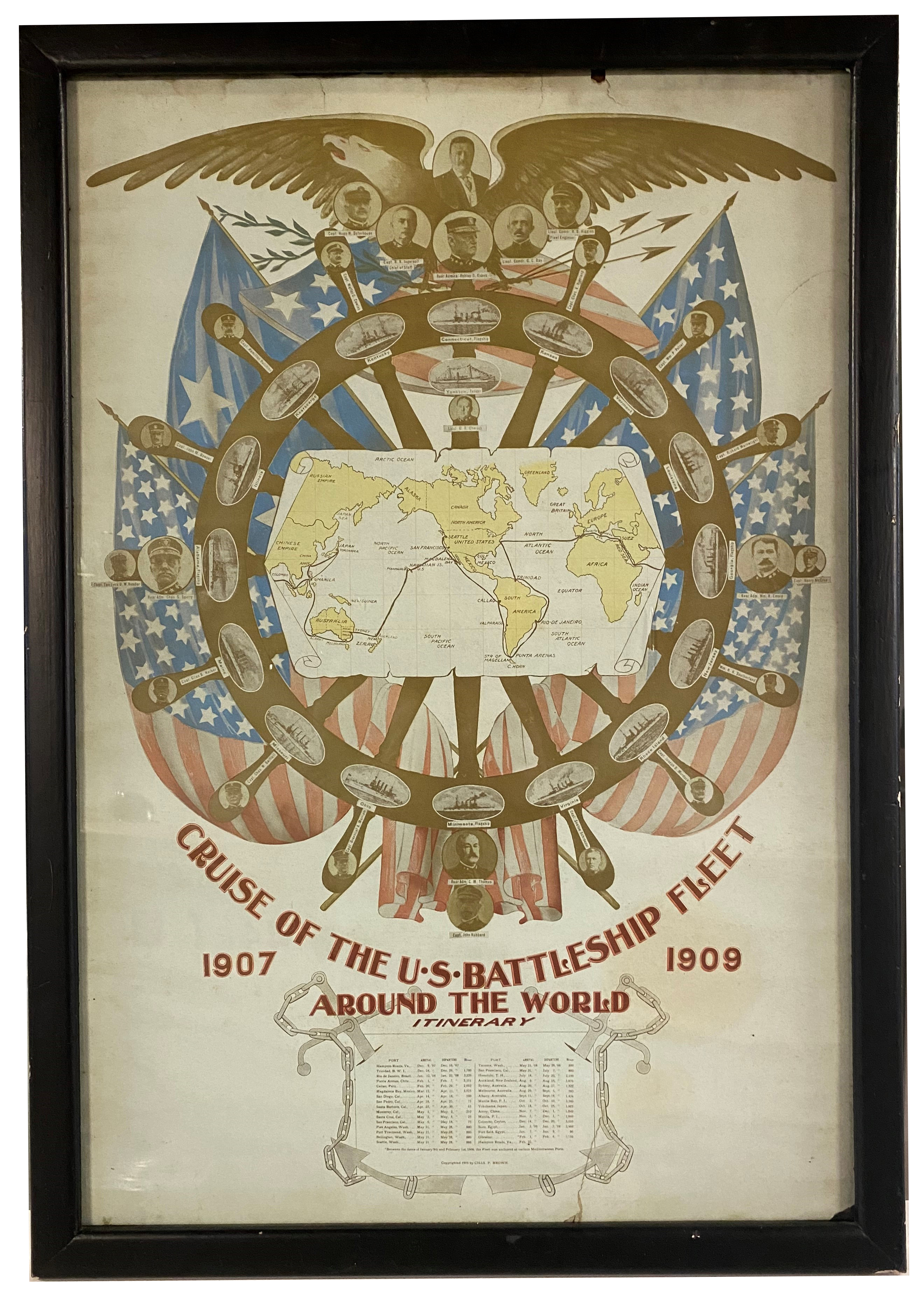 Cruise of the U.S. Battleship Fleet Poster