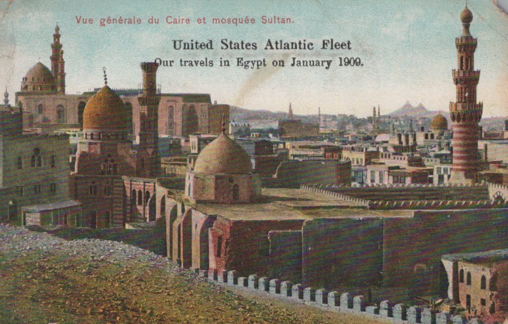 Vue generale du Caire et mosquee Sultan