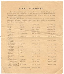 Fleet Itinerary from Manila