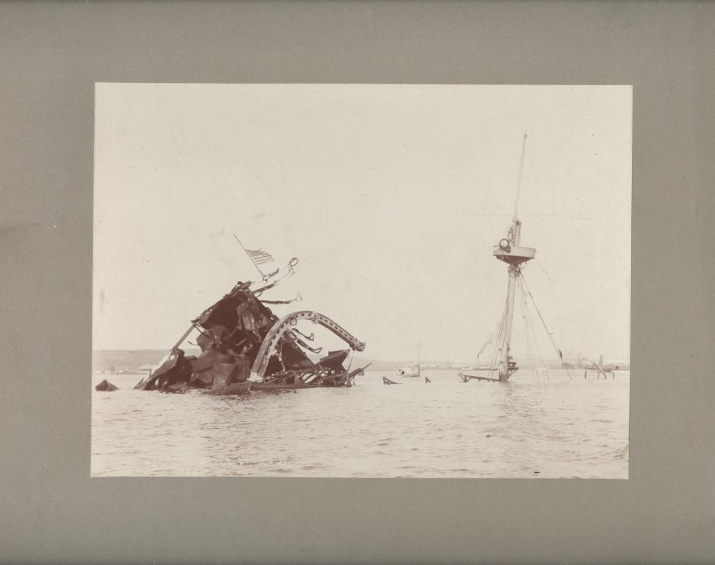 The Wreck of the USS Maine in Havana Harbor Cuba