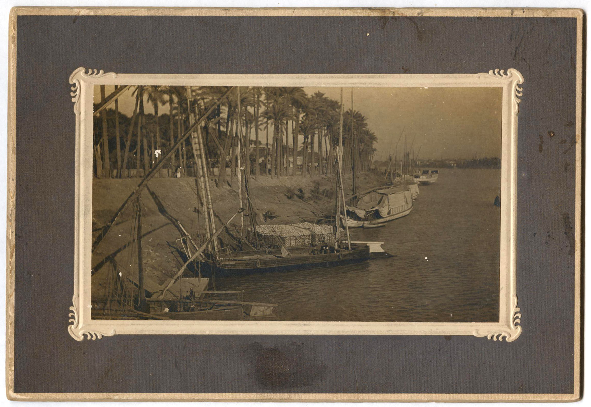 The Nile at Cairo - A large Cabinet Card in the Frank Lesher Collection