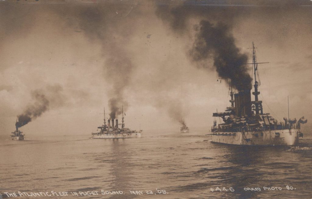 The Atlantic Fleet in Puget Sound, May 23, 1908 #446 Oakes Photo Co.