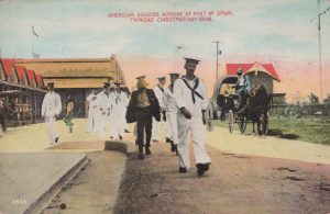 American Sailors Ashore at Port of Spain, Trinidad, Christmas Day 1907