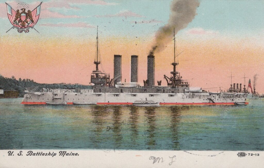 USS Maine -Illustrated_Postal_Card_Company