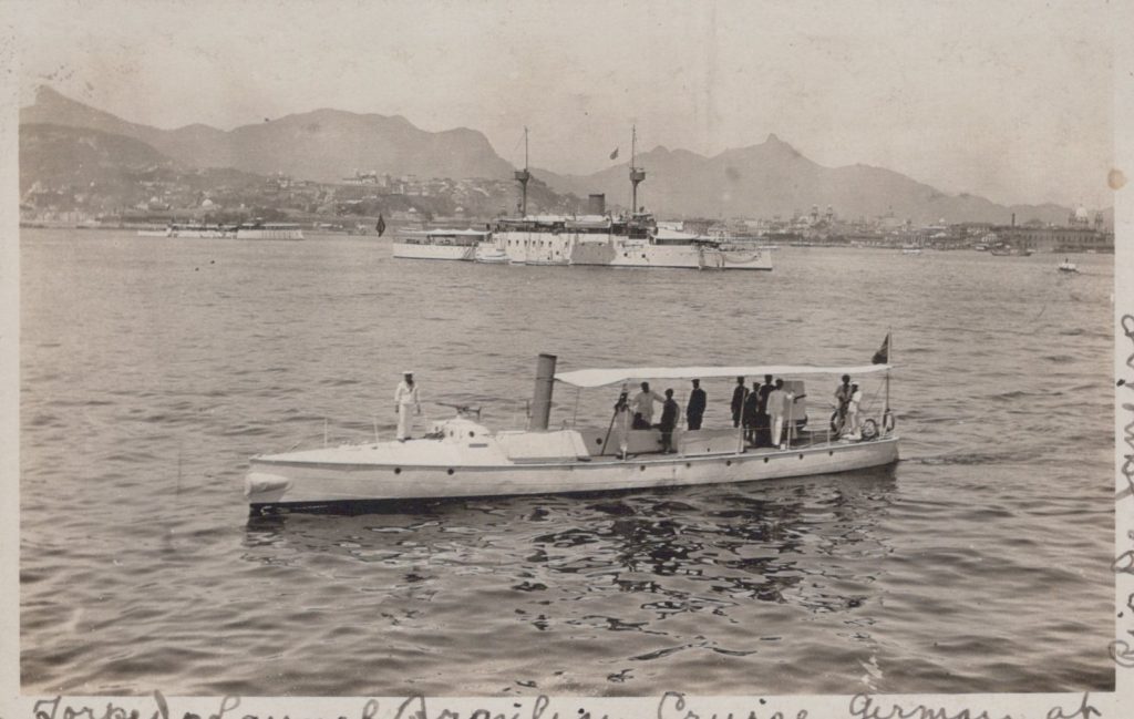 torpedo launch of Brazilian, Cruiser German at Rio  de Janeiro