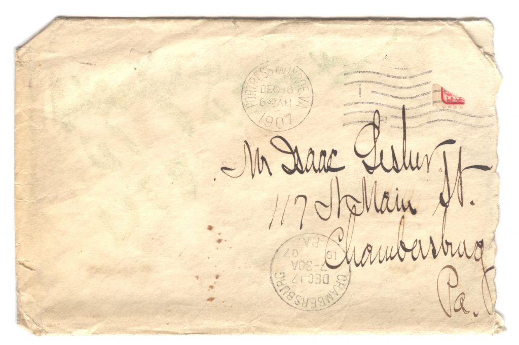 Frank Lesher Letter - December 1907 001