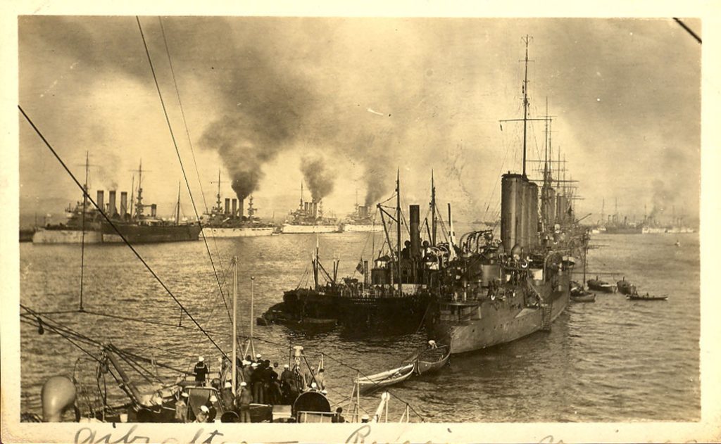 The American Fleet in Gibraltar, M. R. Battey Collection